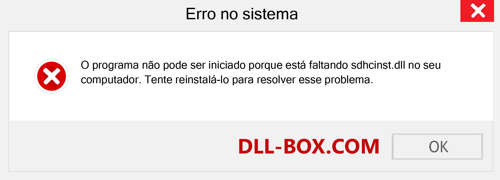 Arquivo sdhcinst.dll ausente ?. Download para Windows 7, 8, 10 - Correção de erro ausente sdhcinst dll no Windows, fotos, imagens